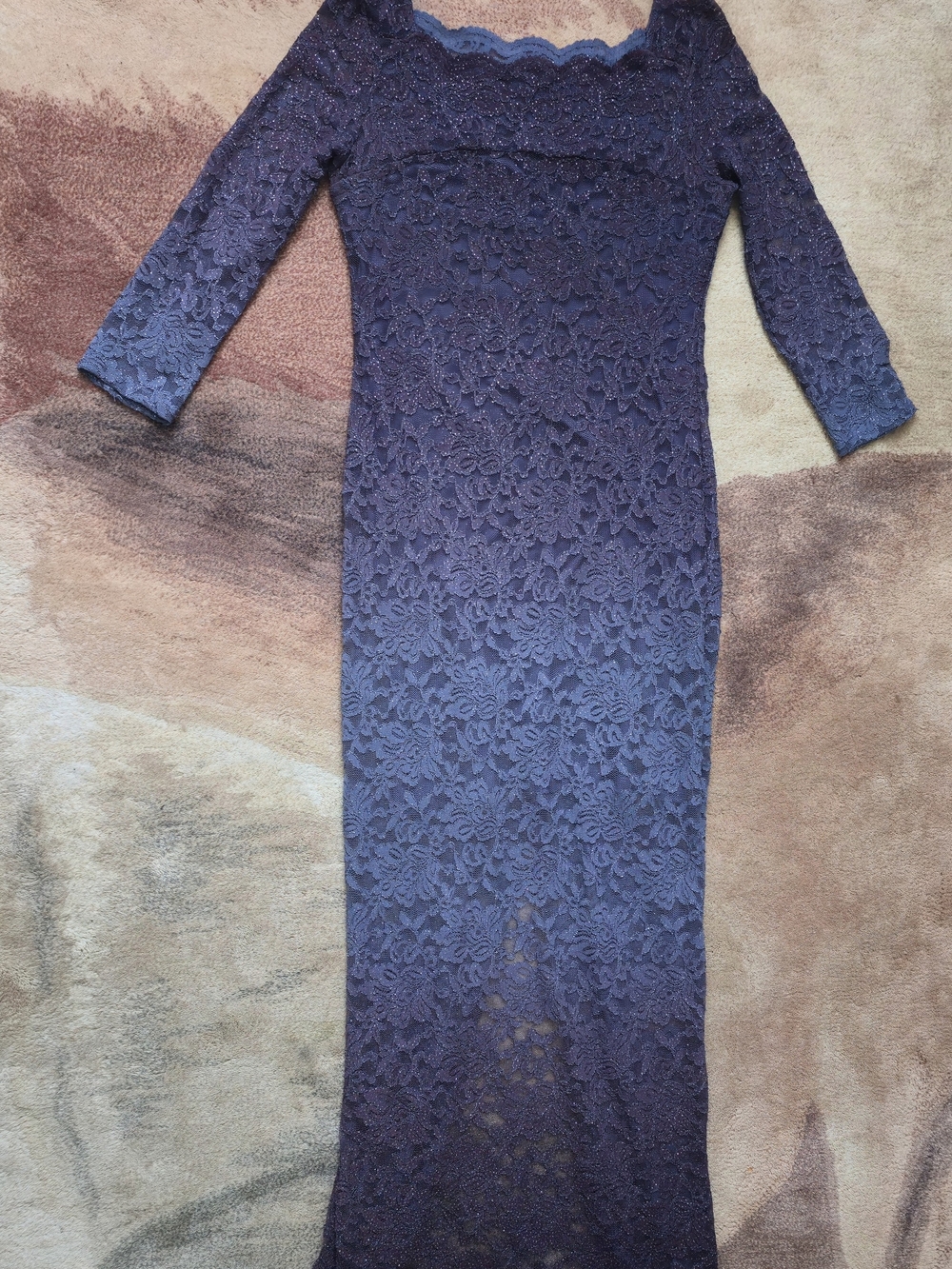 ONYX Nite Women's Lace Shining Ombre Dress -6